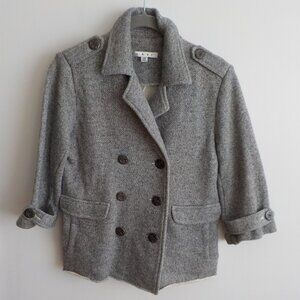 Cabi Jacket - Grey Heather - 3/4 Sleeve - Button - Size X-Small (576)